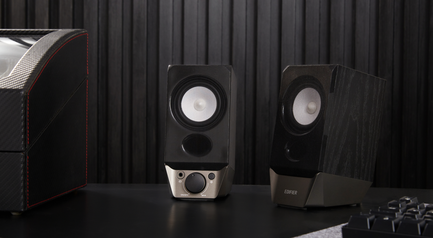 A large marketing image providing additional information about the product Edifier R19BT - USB Stereo Speakers (Black) - Additional alt info not provided